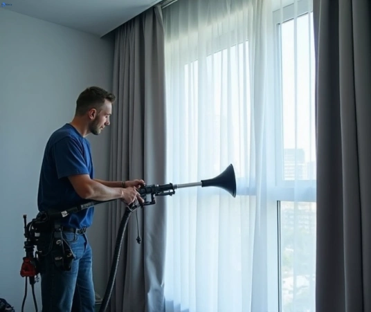 Professional residential curtain cleaning process equipment Matty Curtain Cleaning mona-vale-nsw